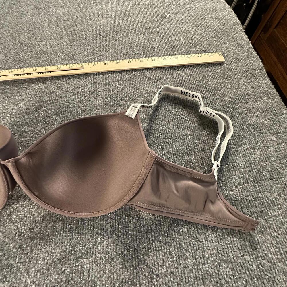 Victoria's Secret T-Shirt‎ Lightly Lined Scoop Demi Bra Logo Strap 34DD #532 - Picture 7 of 11